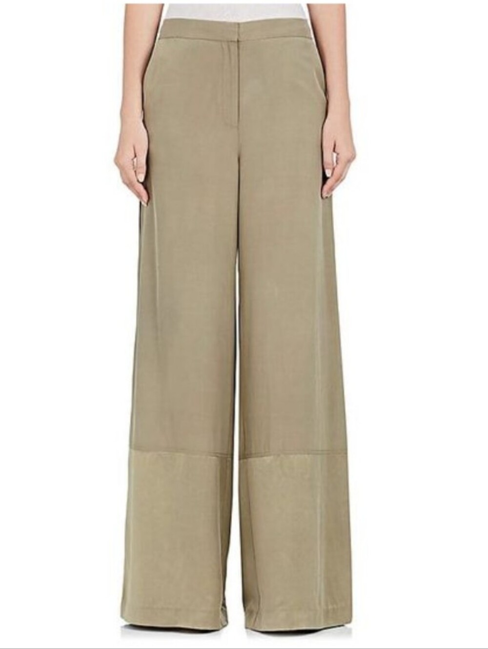 Robert Rodriguez Olive Wide-Leg High Waist Trousers 4